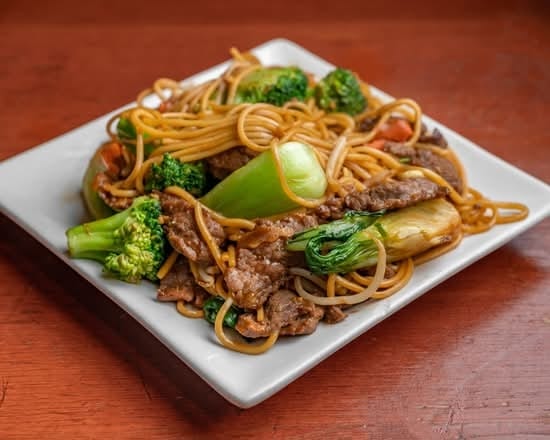 Beef Pan Fried Egg Noodles.