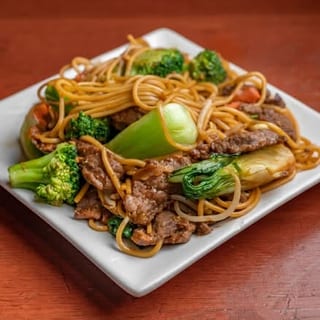 Beef Pan Fried Egg Noodles