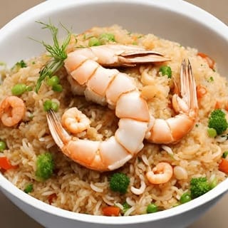 Stir-Fried Shrimp & Vegetables with Steamed Rice