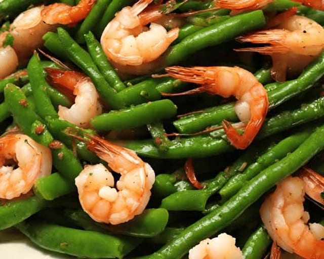 String Beans with Shrimp.