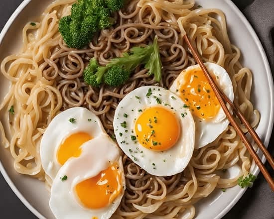 Combination Pan Fried Egg Noodles.