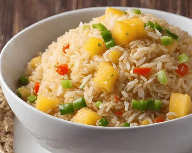 Fried Rice - Tofu Pineapple Fried Rice.