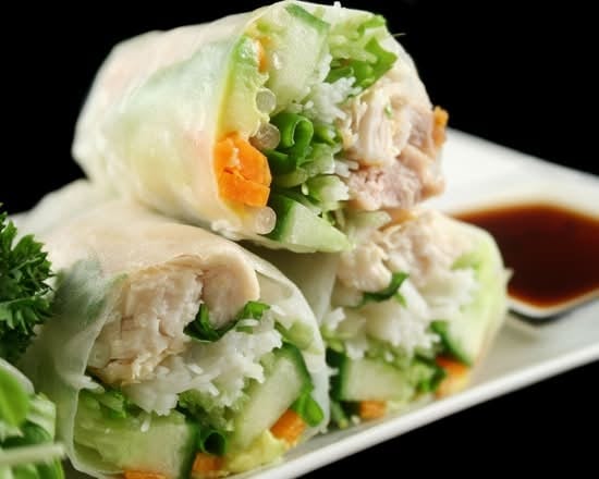 Chicken Fresh Spring Rolls.
